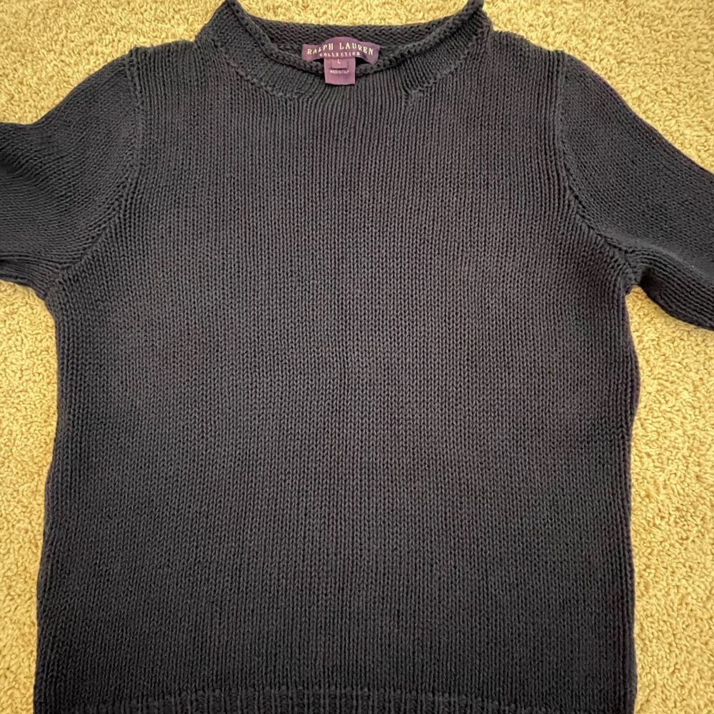 Ralph Lauren Collection Purple Label Navy Blue Sweater